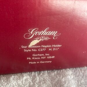 Gorham crystal napkin holder